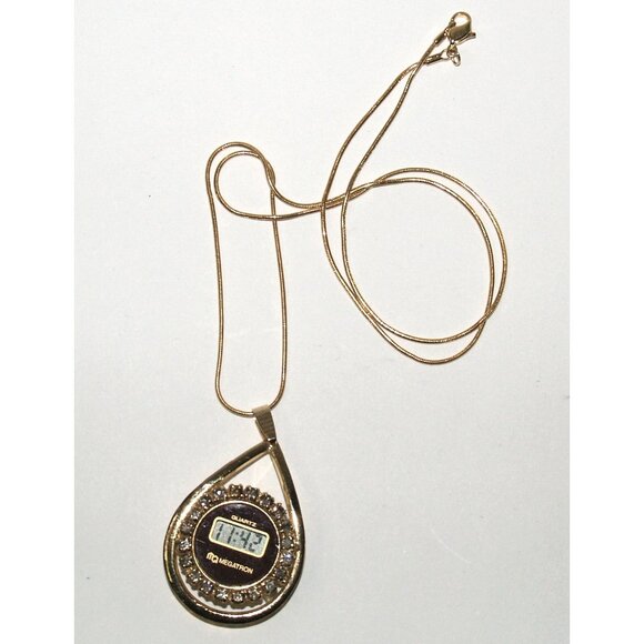 Vintage MQ MEGATRON QUARTZ - Hong Kong Gold Tone Pendant Watch - Picture 2 of 4